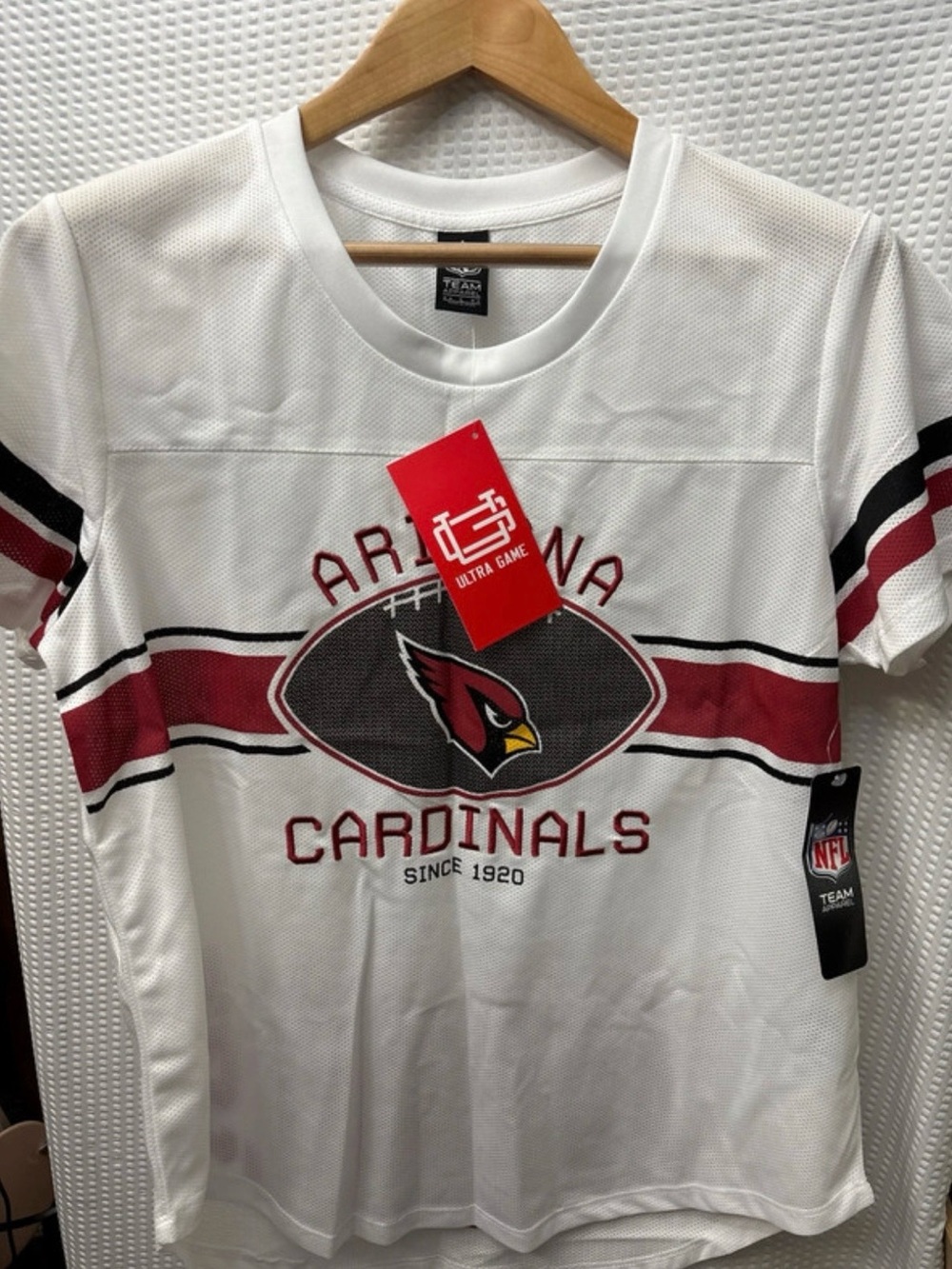NFL Arizona Cardinals White Red Graphic Jersey Tee